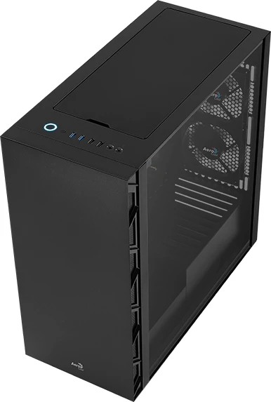 AeroCool Flo, schwarz, Glasfenster
