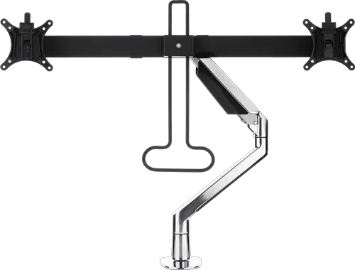 Fellowes Chicago Crossbar Monitorarm Dual chrom/schwarz