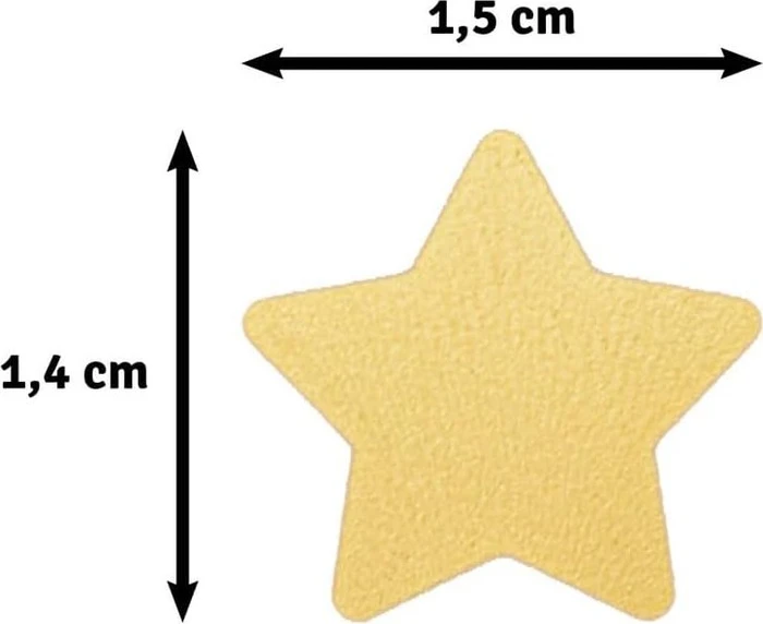 Vaessen Creative Hebel-Motivstanzer Small, Stern, gold/weiß, 15mm