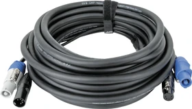 DAP Audio FP21 Hybrid Cable - Power Pro & 5-pin XLR, 15m schwarz