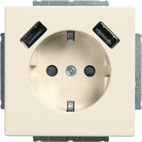 Busch-Jaeger Future Linear USB-Steckdose 2-fach, elfenbeinweiß