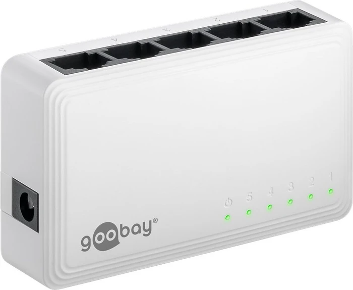Wentronic goobay Desktop Gigabit Switch, 5x RJ-45