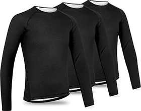 GripGrab Ride Thermal Base Layer 3er Pack Kompressionsshirt langarm schwarz