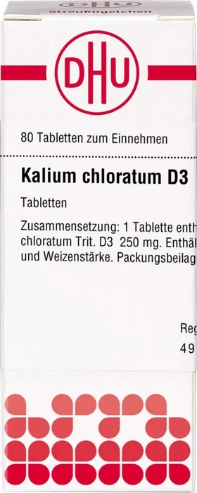DHU Kalium chloratum D3 Tabletten, 80 Stück