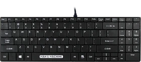 Man & Machine Its Cool Keyboard, schwarz, USB, DE