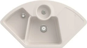 Villeroy & Boch Solo Eck Einbau Becken mittig crema