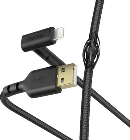 Hama Lade-/Datenkabel Stand Lightning/USB-A, 1.5m, schwarz