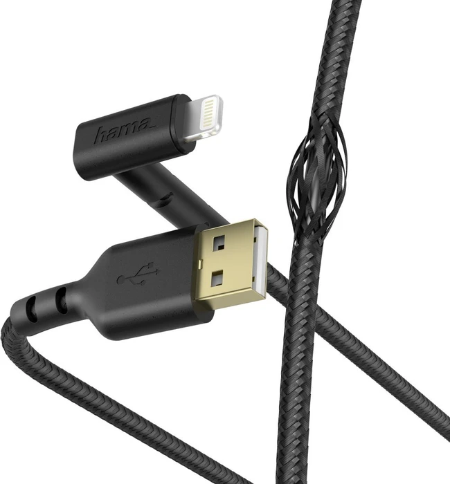 Hama Lade-/Datenkabel Stand Lightning/USB-A, 1.5m, schwarz