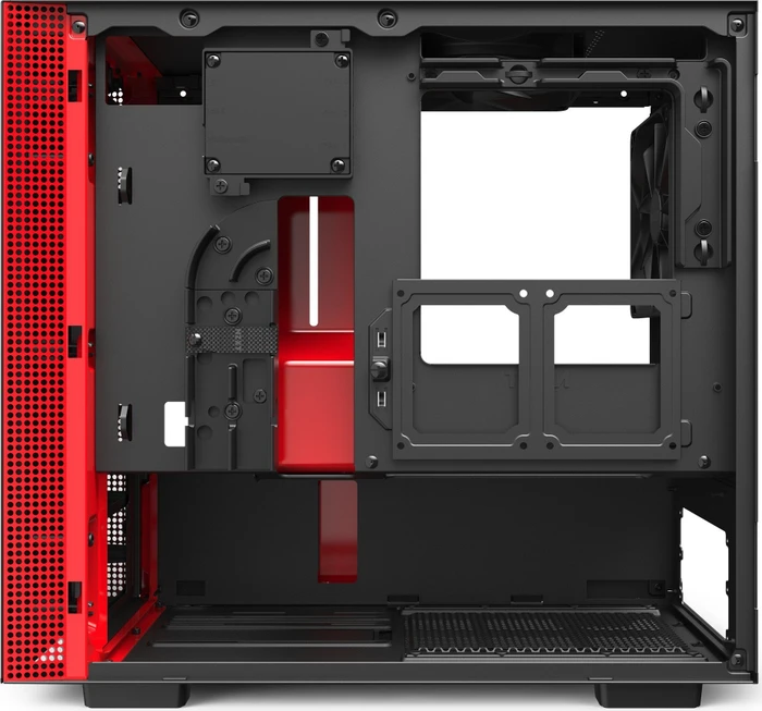 NZXT H210i, schwarz/rot, Glasfenster, Mini-ITX