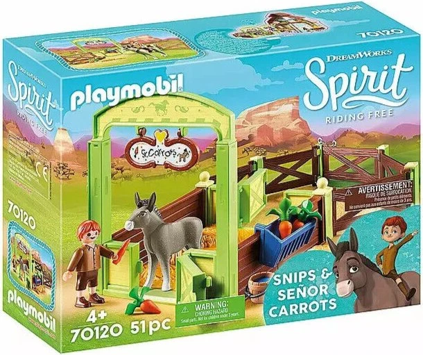playmobil Spirit - Riding Free Pferdebox Snips & Herr Karotte