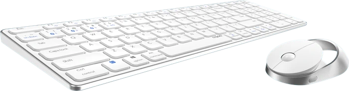 Rapoo 9750M Multi-mode Wireless Ultra-slim Advanced Desktop Set weiß, USB/Bluetooth, DE (00215375) – Bild 3 von 5
