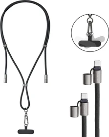 Intenso Cell Phone Charging Lanyard 1.65m schwarz