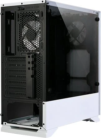 Zalman S5, weiß, Glasfenster
