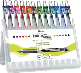 Pentel EnerGel XM BL77 Gelroller sortiert, 12er-Set, Klappetui