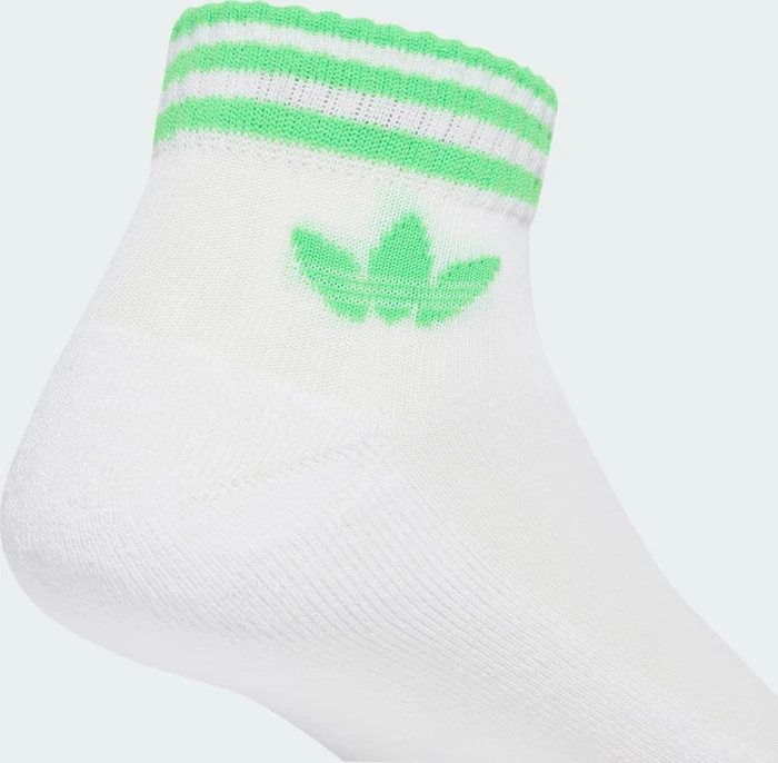 adidas 3-Streifen Ankle Socken white/lucid blue/screaming green, 3 Paare