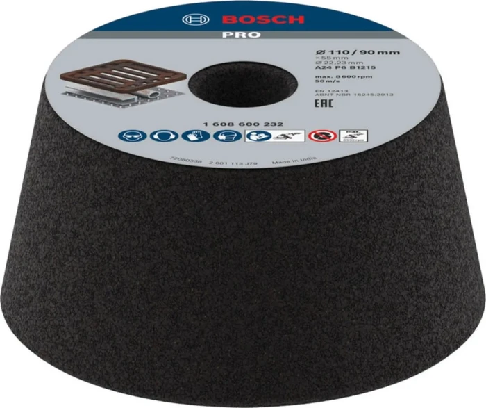 Bosch Professional Topfscheibe konisch K36, 110x55x22.23mm, 1 Stück