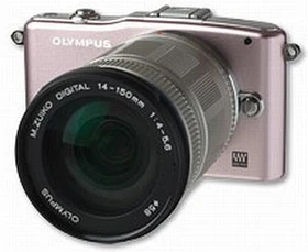 Olympus PEN E-PM1 rosa mit Objektiv M.Zuiko digital ED 14-150mm 4.0-5.6