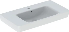 Geberit Renova Plan Waschtisch mit Ablagefläche 90cm, Hahnloch mittig, mit Überlauf, weiß