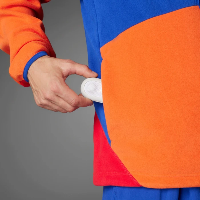 adidas Terrex Multi Climawarm Fleece Anorak semi lucid blue/semi impact orange/pure ruby (Herren)