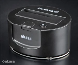 Akasa DuoDock S Dockingstation schwarz, USB-B 3.0