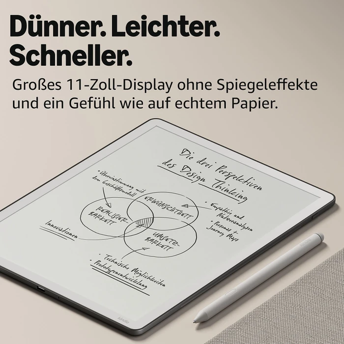 Amazon Kindle Scribe 3. Gen (2026) mit Frontlicht, Graphit, 64GB Flash, mit Premium Eingabestift