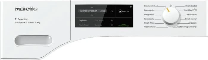 Miele T1 Selection TSL783WP EcoSpeed & Steam & 9kg Wärmepumpentrockner
