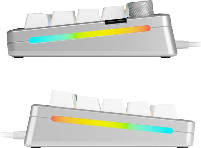 Glorious GMMK 3 Pro 65% Pre-built Gaming Keyboard, silber, LEDs RGB, Glorious Fox MX, USB, US