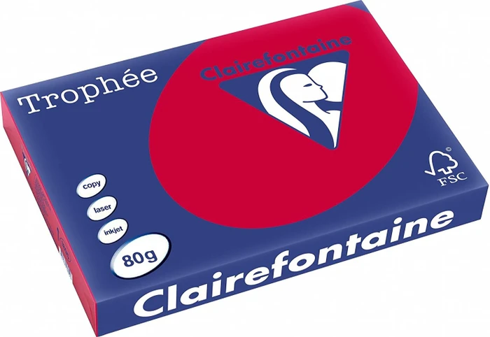 Clairefontaine Trophée Universalpapier matt kirschrot, A3, 80g/m², 500 Blatt
