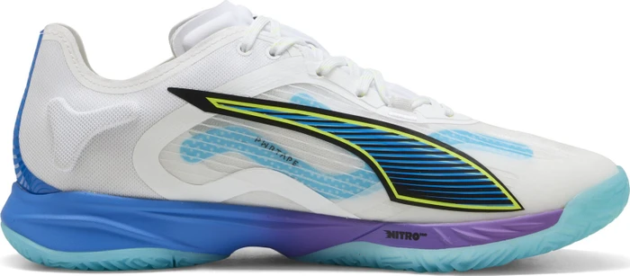 Puma Accelerate Nitro SQD 4 Game On Handballschuhe puma white/glowing red/ultra blue