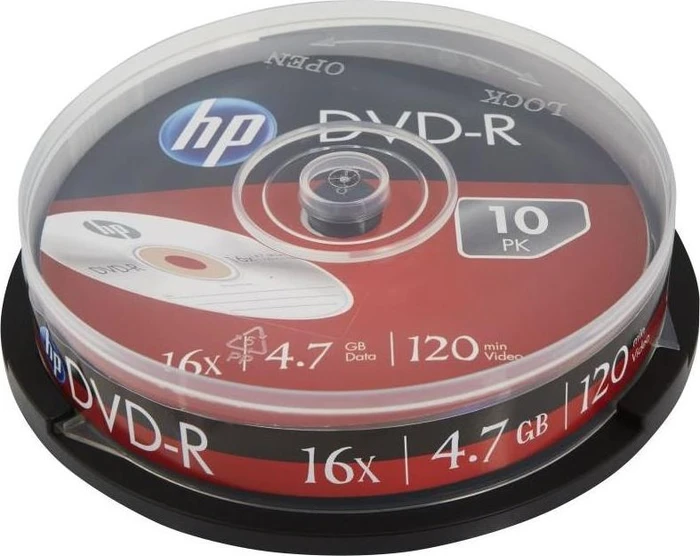HP DVD-R 4.7GB, 16x, 10er Spindel