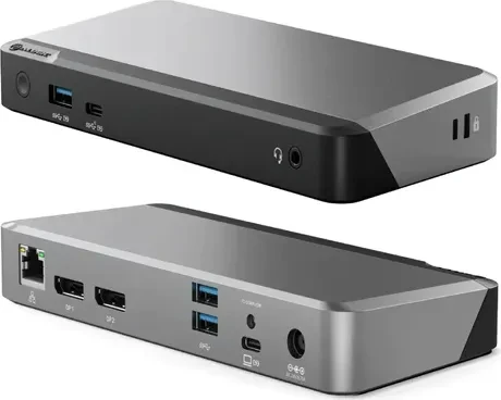 Alogic MX2 USB-C Dual Display DP Alt. Mode Docking Station - With 100W Power Delivery, USB-C 3.1 [Buchse]