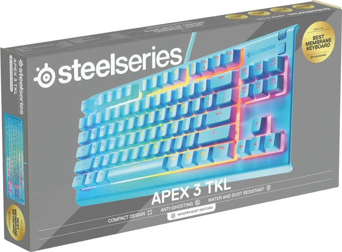 SteelSeries Apex 3 TKL, Auqa, blau, LEDs RGB, USB, US