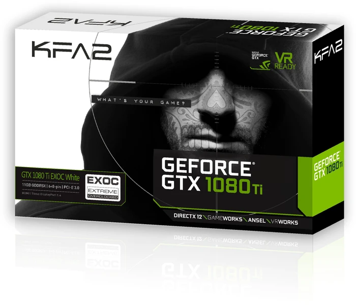 KFA2 GeForce GTX 1080 Ti EXOC White, 11GB GDDR5X, HDMI, 3x DP