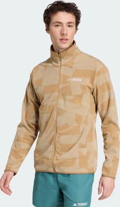 adidas Terrex Multi Printed Fleece Jacke cardboard/blanch cargo (Herren)