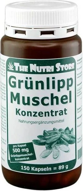 The Nutri Store Grünlippmuschel 500mg Konzentrat Kapseln, 150 Stück