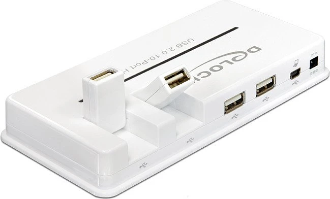 DeLOCK USB-Hub, 10x USB-A 2.0, USB 2.0 Mini-B [Buchse]
