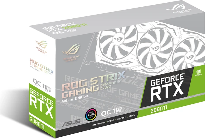ASUS ROG Strix GeForce RTX 2080 Ti OC White, ROG-STRIX-RTX2080TI-O11G-WHITE-GAMING, 11GB GDDR6, 2x HDMI, USB-C, 2x DP