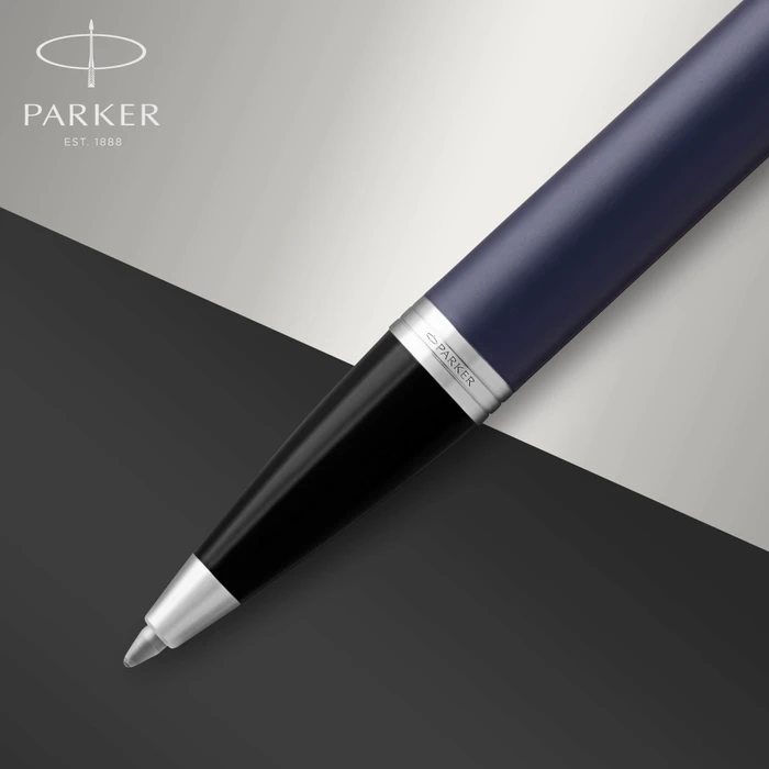 Parker IM Kugelschreiber matte blue/chrome trim, Geschenkbox