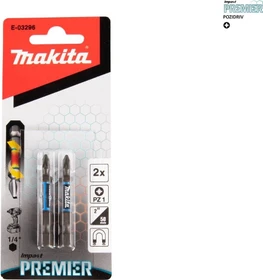 Makita Impact Premier Pozidriv Bit 1/4", PZ1x50mm, 2 Stück