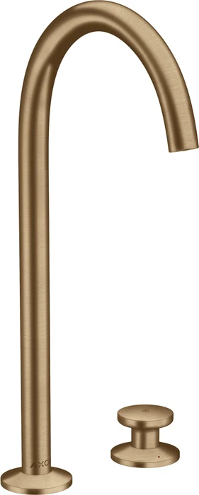 Hansgrohe Axor One 2-Loch Waschbeckenarmatur Select 260 Push-Open Ablaufgarnitur brushed bronze (48060140)