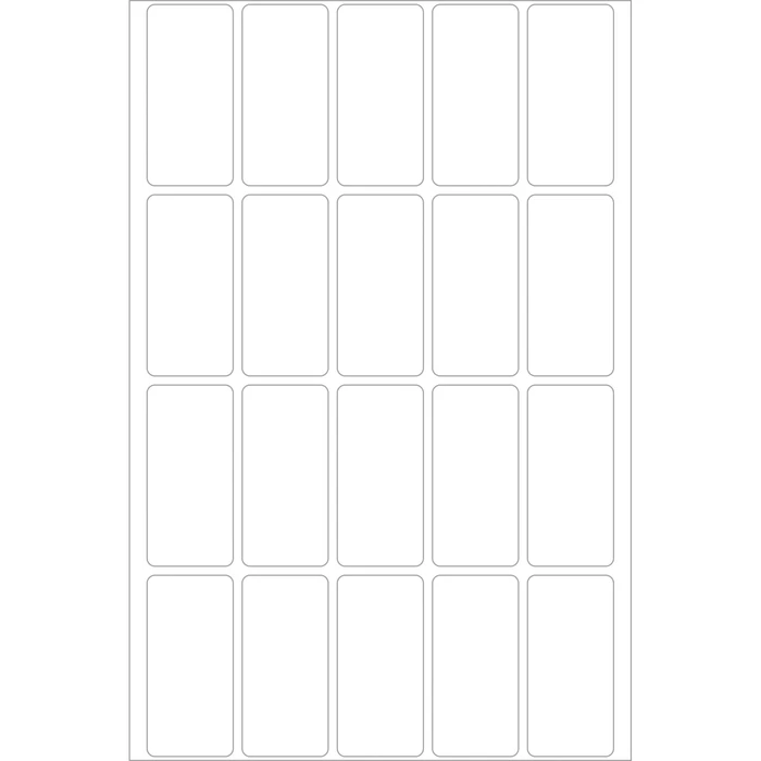 Herma Vielzwecketiketten, 19x40mm, weiß, 32 Blatt (640 Etiketten)