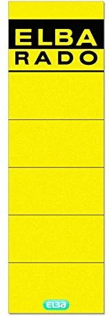 Elba Rado Ordnerrücken-Etiketten selbstklebend, 19x5.9cm, gelb, 10 Stück