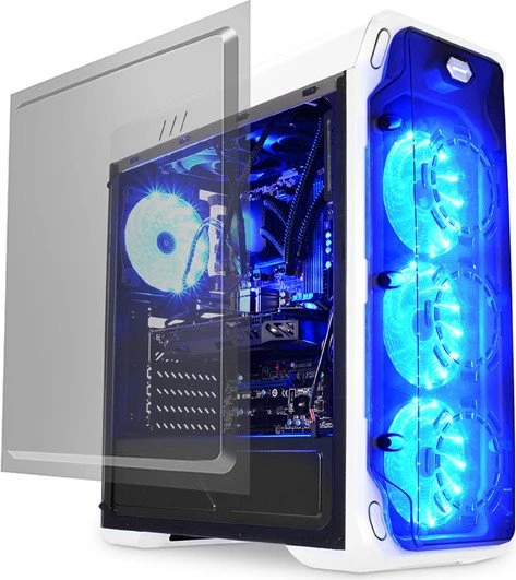LC-Power Gaming 988W Blue Typhoon, Acrylfenster