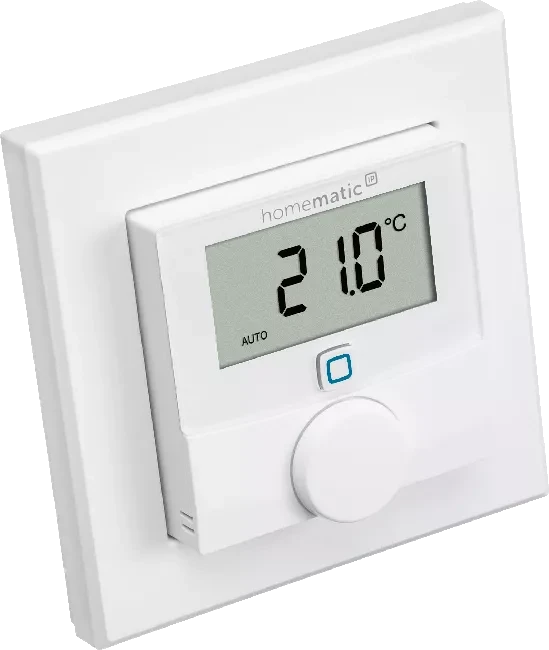eQ-3 Homematic IP Wandthermostat mit Luftfeuchtigkeitssensor weiß, Funk-Wandthermostat