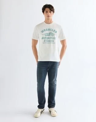 Wrangler Americana T-Shirt kurzarm worn white (Herren)