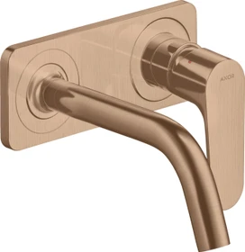 Hansgrohe Axor Citterio M Waschbeckenarmatur mit Platte 167mm brushed red gold