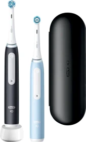 Oral-B iO Series 3 Duo matte black/ice blue + 2. Handstück + Etui