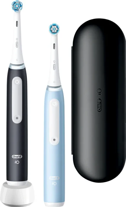 Oral-B iO Series 3 Duo matte black/ice blue + 2. Handstück + Etui