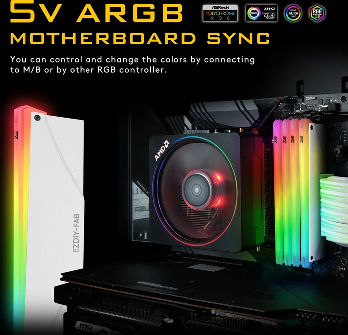 EZDIY-FAB ARGB RAM-Kühler, weiß
