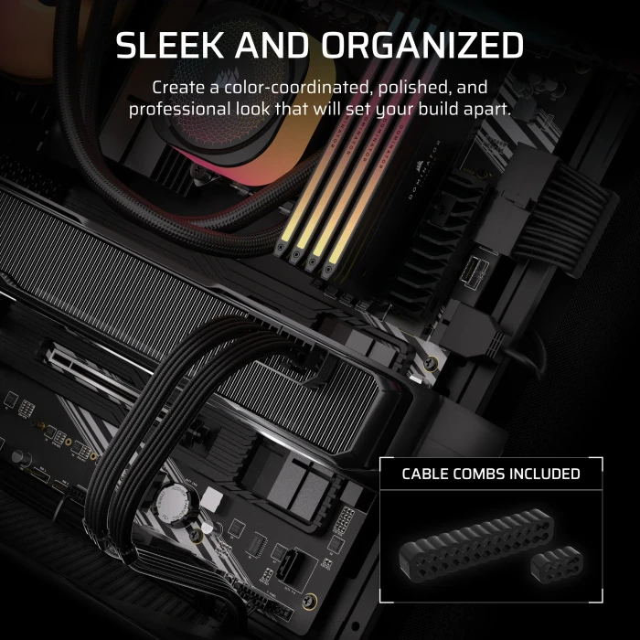 Corsair PSU Cable Kit Type 5 - Pro Kit, Elite Premium Individually Sleeved, schwarz